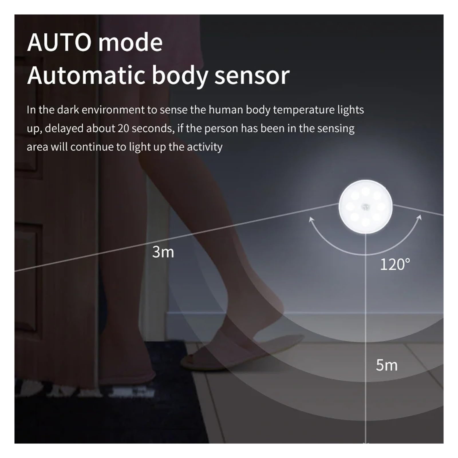 1/2/4 pezzi sensore di movimento ricaricabile luce notturna a LED decorazione della parete lampada da notte for camera da letto luci for armadio da cucina luce notturna for bambini