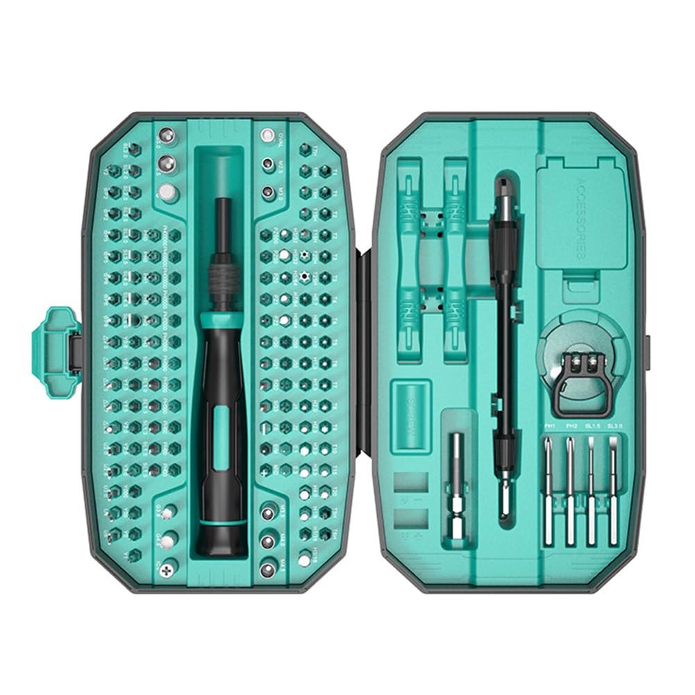Juego de herramientas para mecánicos de precisión, 152 en 1, juego de destornilladores magnéticos, juego de herramientas de reparación de 152 piezas para smartphones, tabletas, ordenadores, consolas