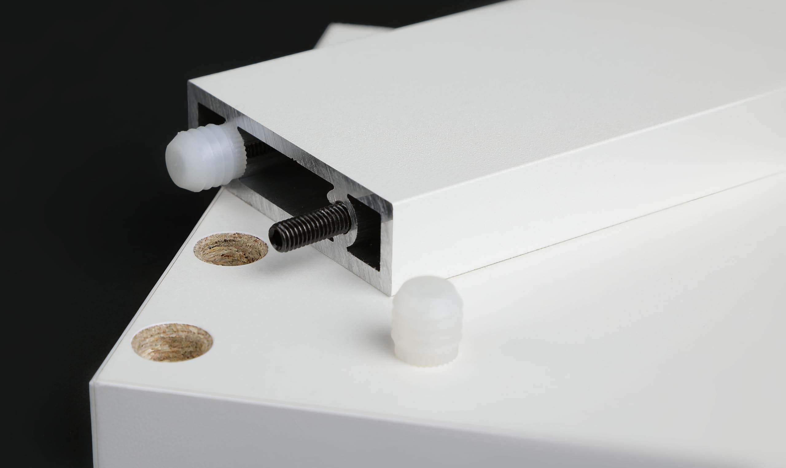 Perfil de aluminio 80 x 30 mm x 2 m, perfil de refuerzo para mesas y encimeras, perfil hueco robusto para muebles y proyectos versátiles