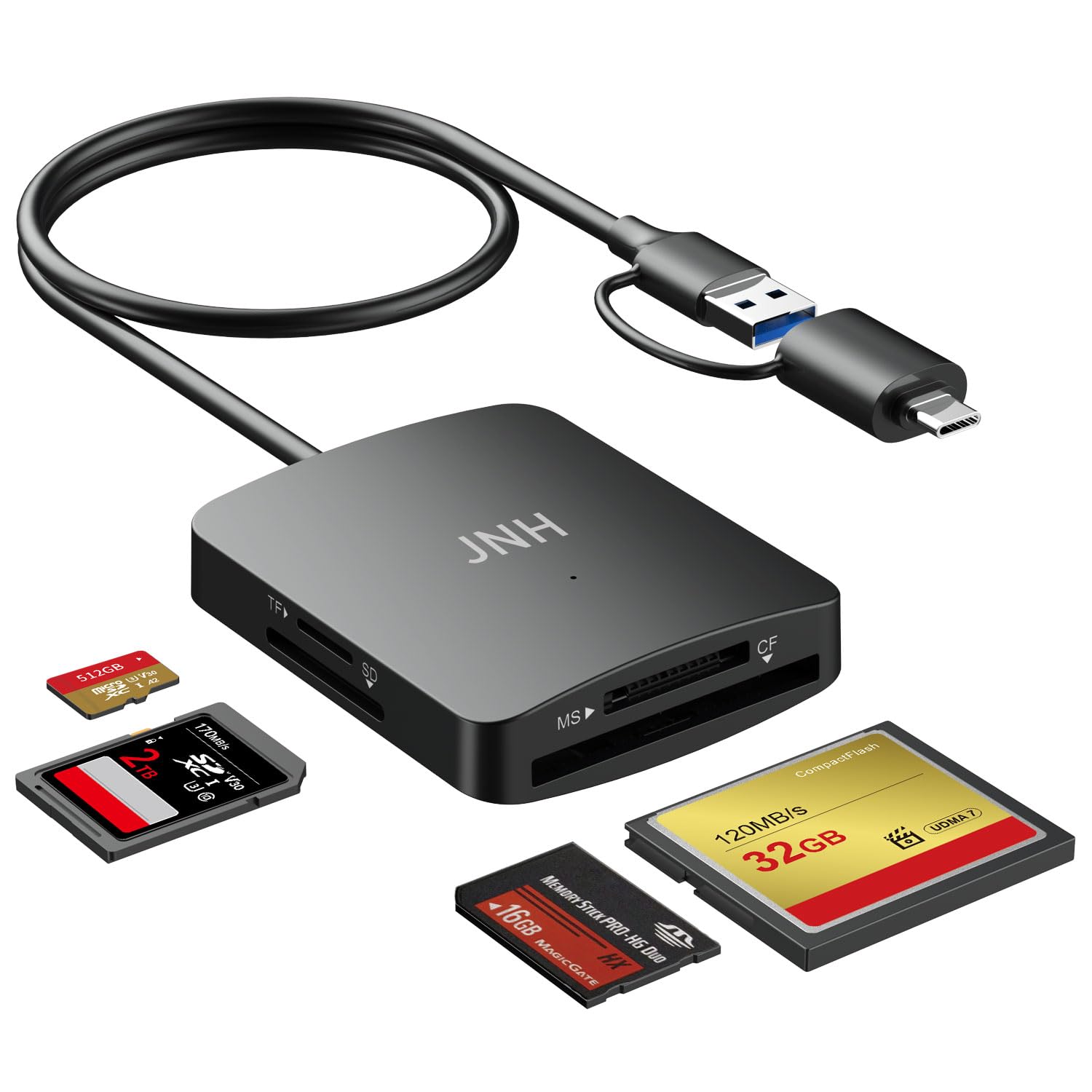 Amazon.co.jp: JNH 4in1カードリーダー USB 3.2 Gen1 SD/TF(Micro SD
