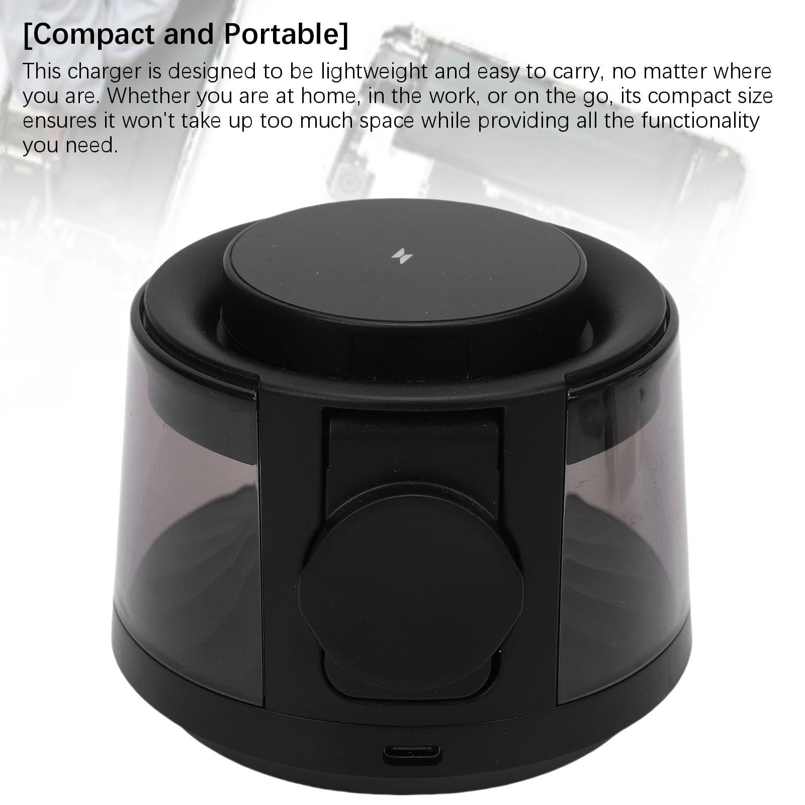 Tangxi Caricatore Wireless da 3 su 1, Supporto per Carico Rapido Magnetico Bluetooth Touch Night Light Cargeing Rapido, per Camera da Letto, Corridoio