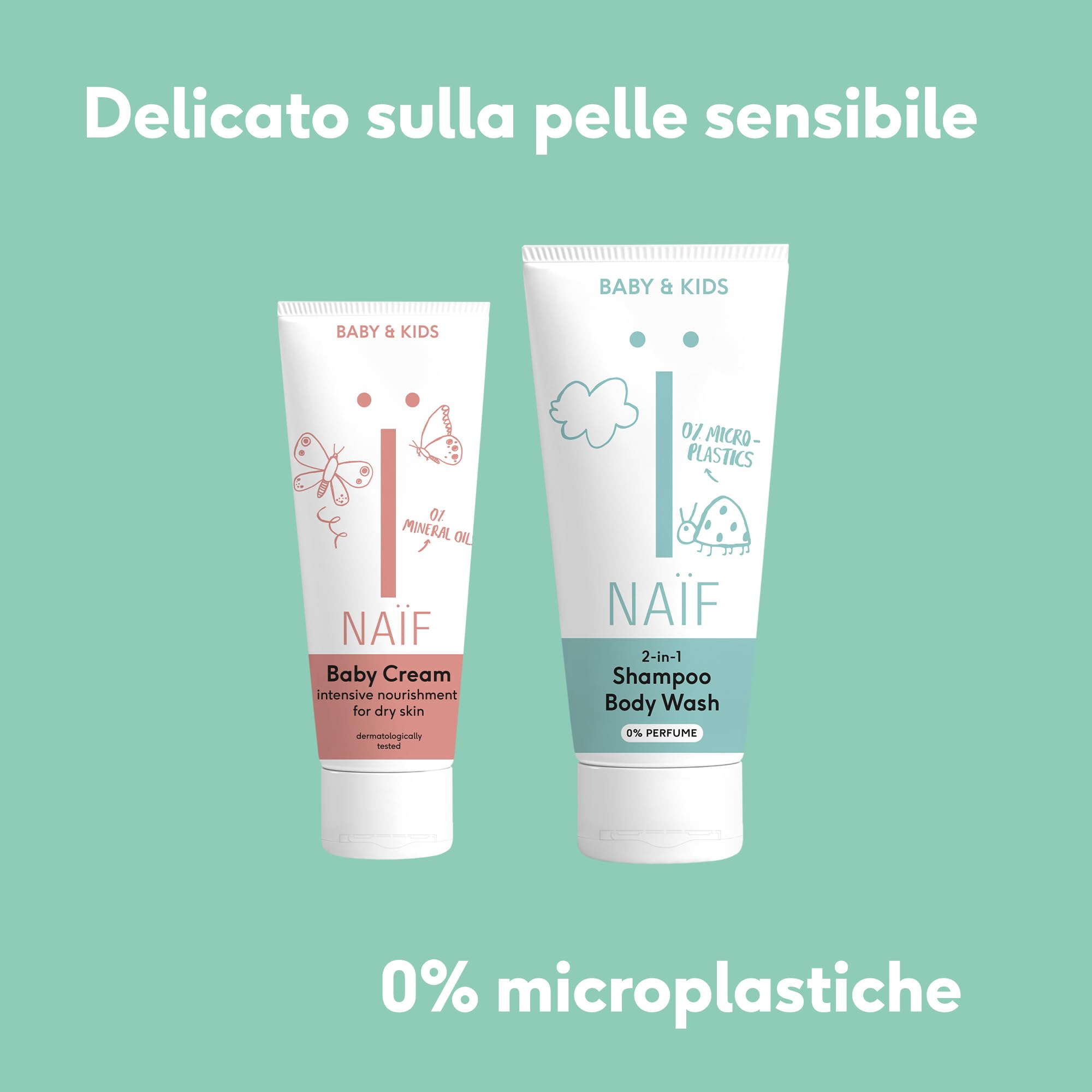 Naïf Crema Viso 50 ml per Neonati e Bambini Ingredienti Naturali 0% Profumo