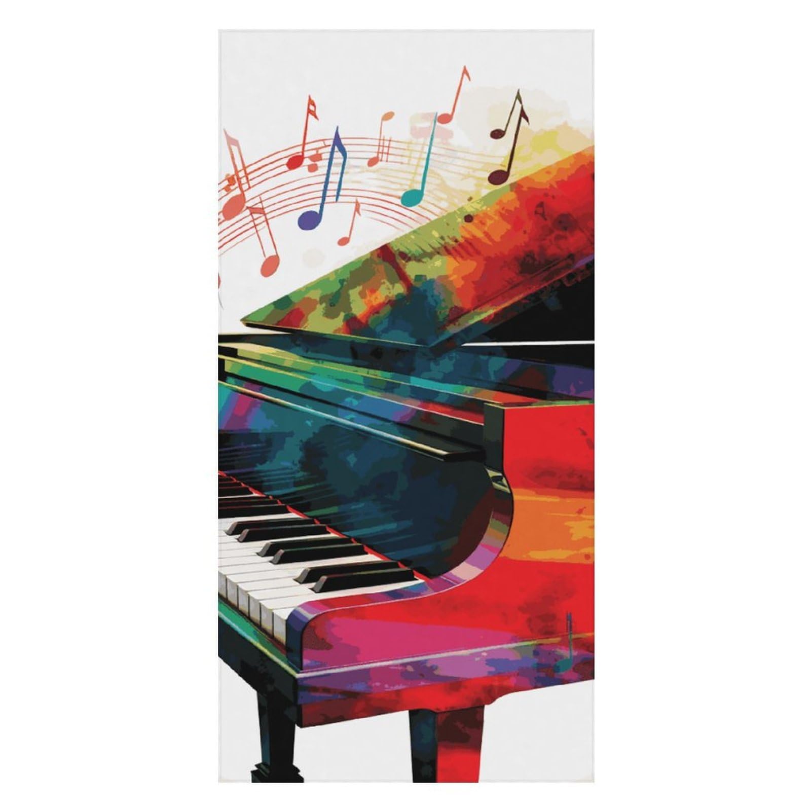 Colorful Piano Keyboard Music Beach Towels Extra Large, Quick Dry Absorbent Multipurpose, Oversized Beach Towel, Sand Free Foldable Lightweight, Travel Towel, For Beach Pool Camping Travel Vacation, 6