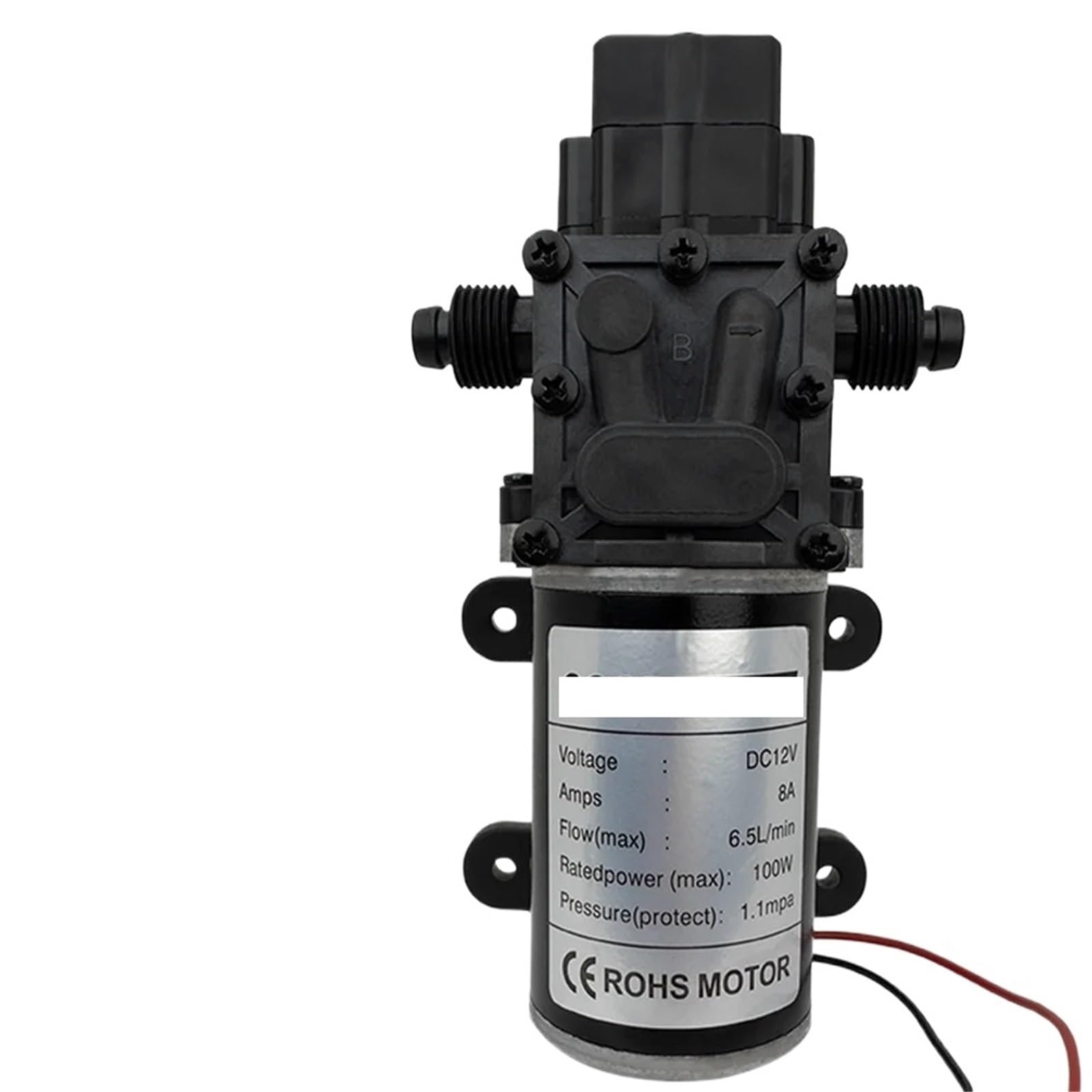 JVDDI DC12V 160PSI 100W 6.5L/Min High Pressure Diaphragm Pump Mini Electric Self-priming Water Washing Machine Pesticide Spraying