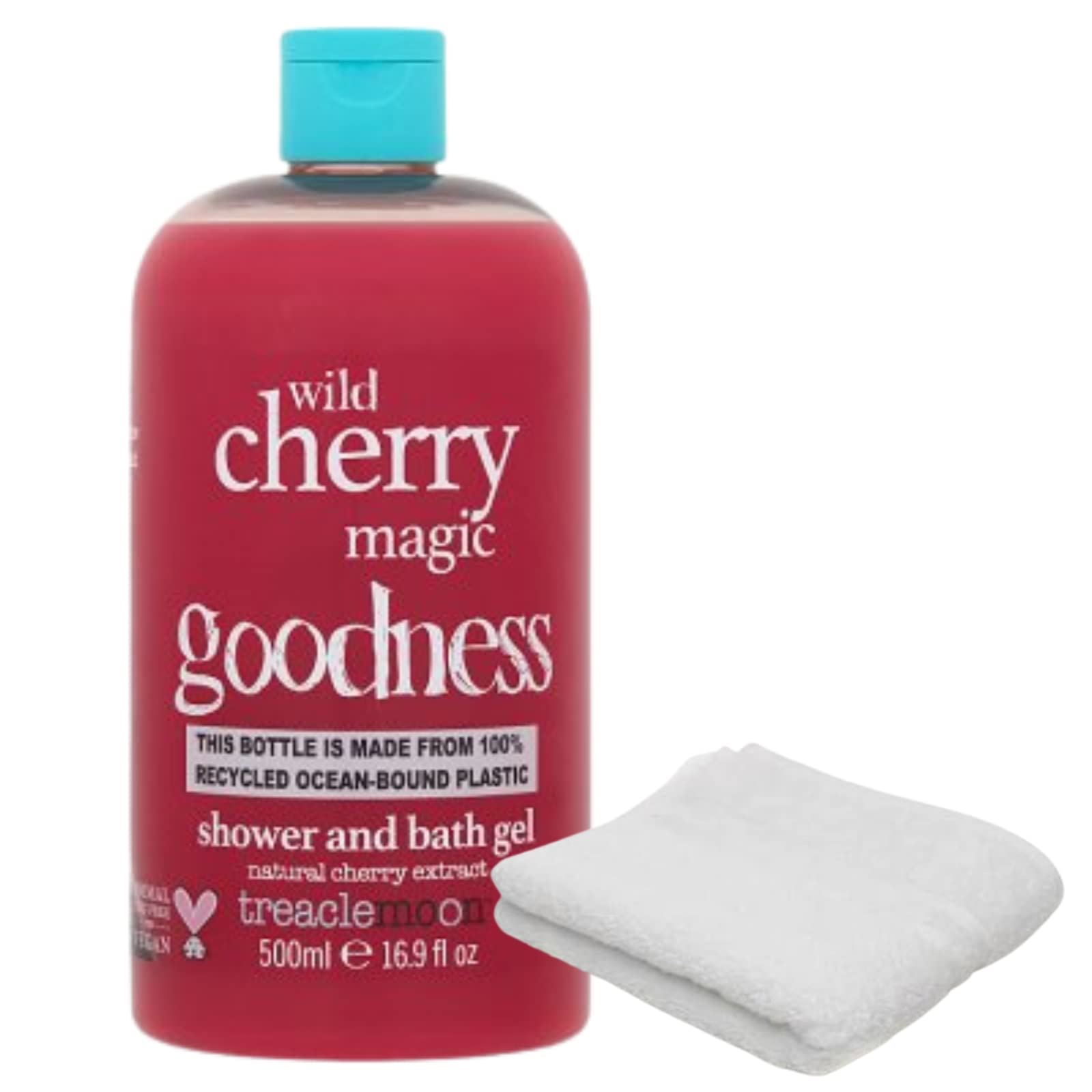 Treacle Moon Shower & Bath Gel (500ml) with Bath Washcloth (Cherry)