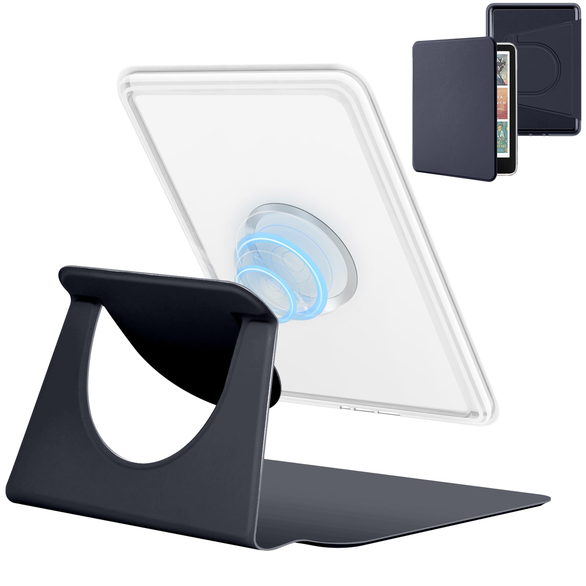 Étui magnétique amovible 2 en 1 avec support pour Kindle Paperwhite (11e génération-2021) et Kindle Paperwhite Signature Edition Coque fine en polyuréthane avec fonction veille/réveil