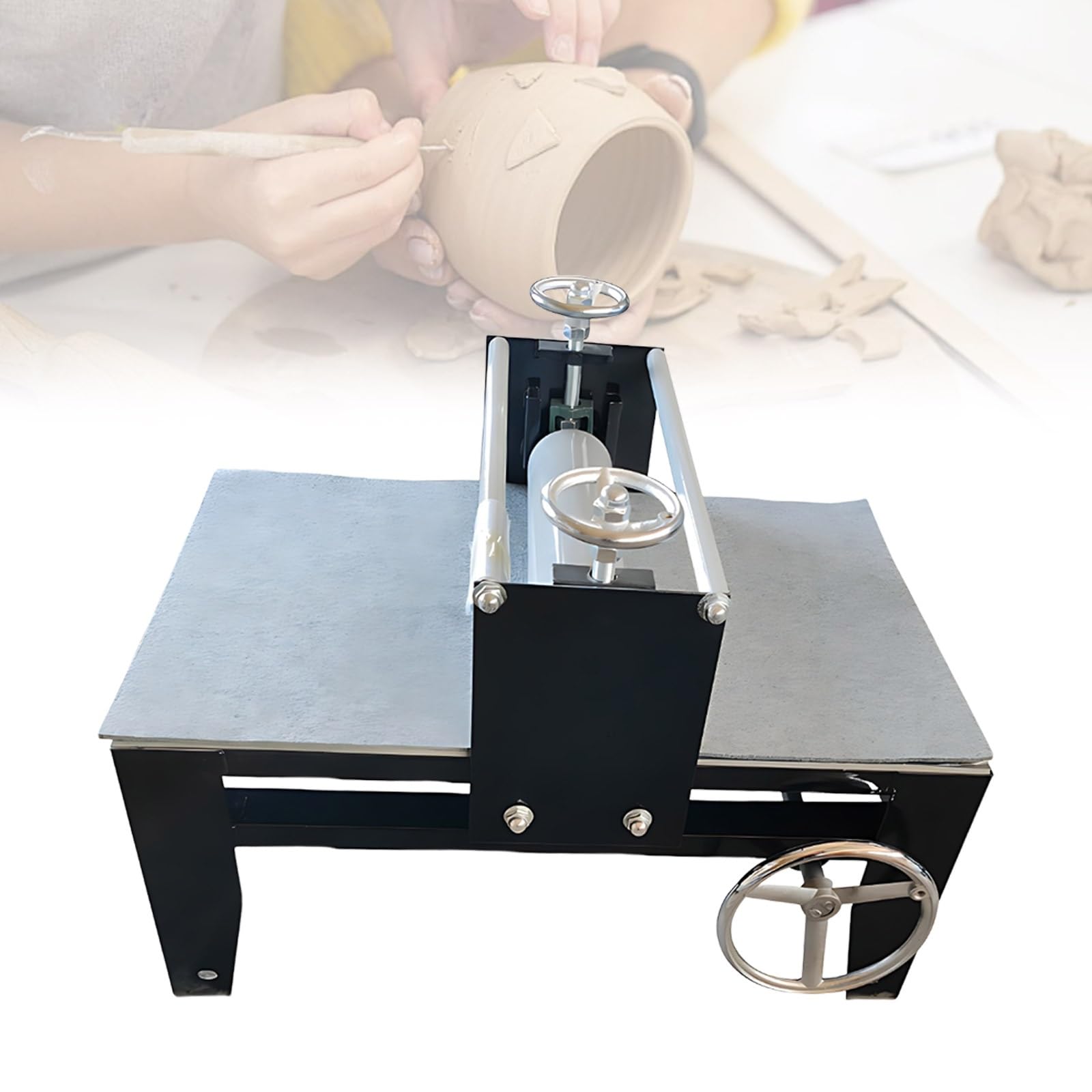 Tonrolle Für Keramik Studio, Manuelle Keramikwalze Mit Stahlrolle 8 cm, Tischgerät Für Tonplatten Und Kreative Werkstatt Anwendung