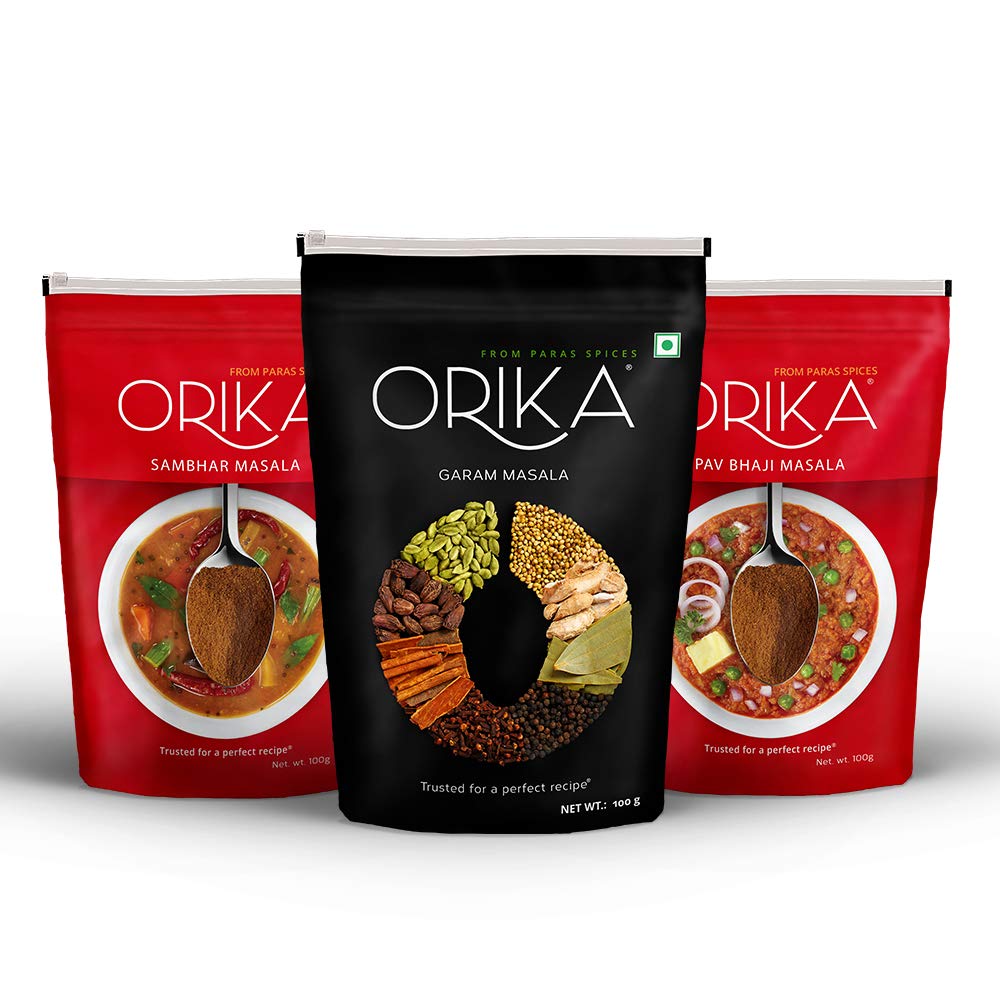 Orika Sambhar Masala, Pav Bhaji Masala & Garam Masala (Combo of 3, 100 g Each) (B08CBQ245J) Amazon Price History, Amazon Price Tracker
