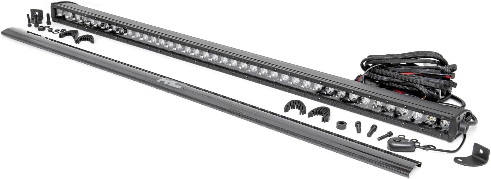 Rough Country 40" Single Row LED Light Bar - 200W, 16,000 Lumens 5W CREE LEDs, Spot Focus Beam for Off-Road Trail Lighting