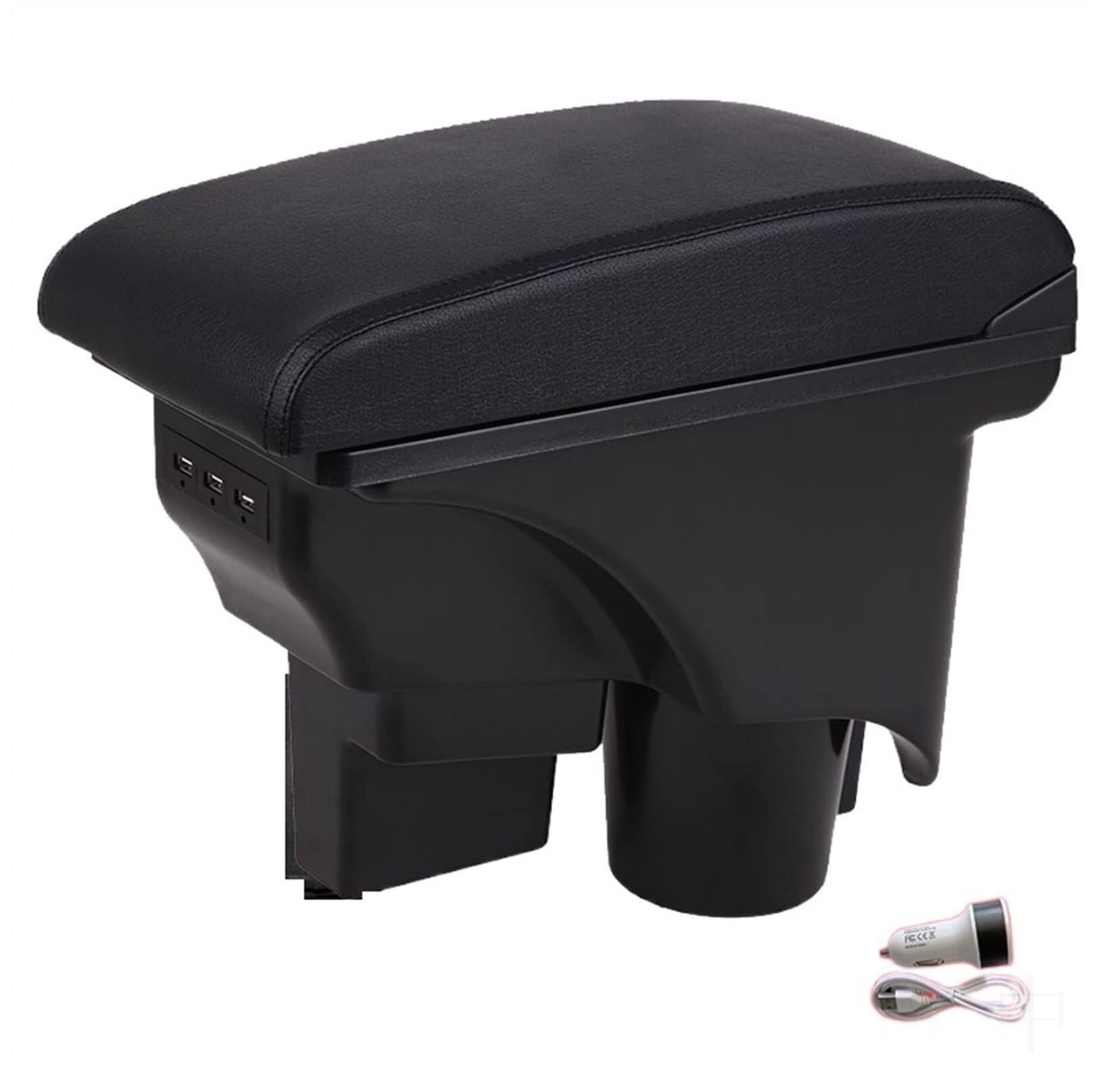 NVCPHGEDEK Car Armrest Storage Box Compatible with VW For Golf MK5 MK6 For Jetta For Sagitar Center Armrest Storage For Box