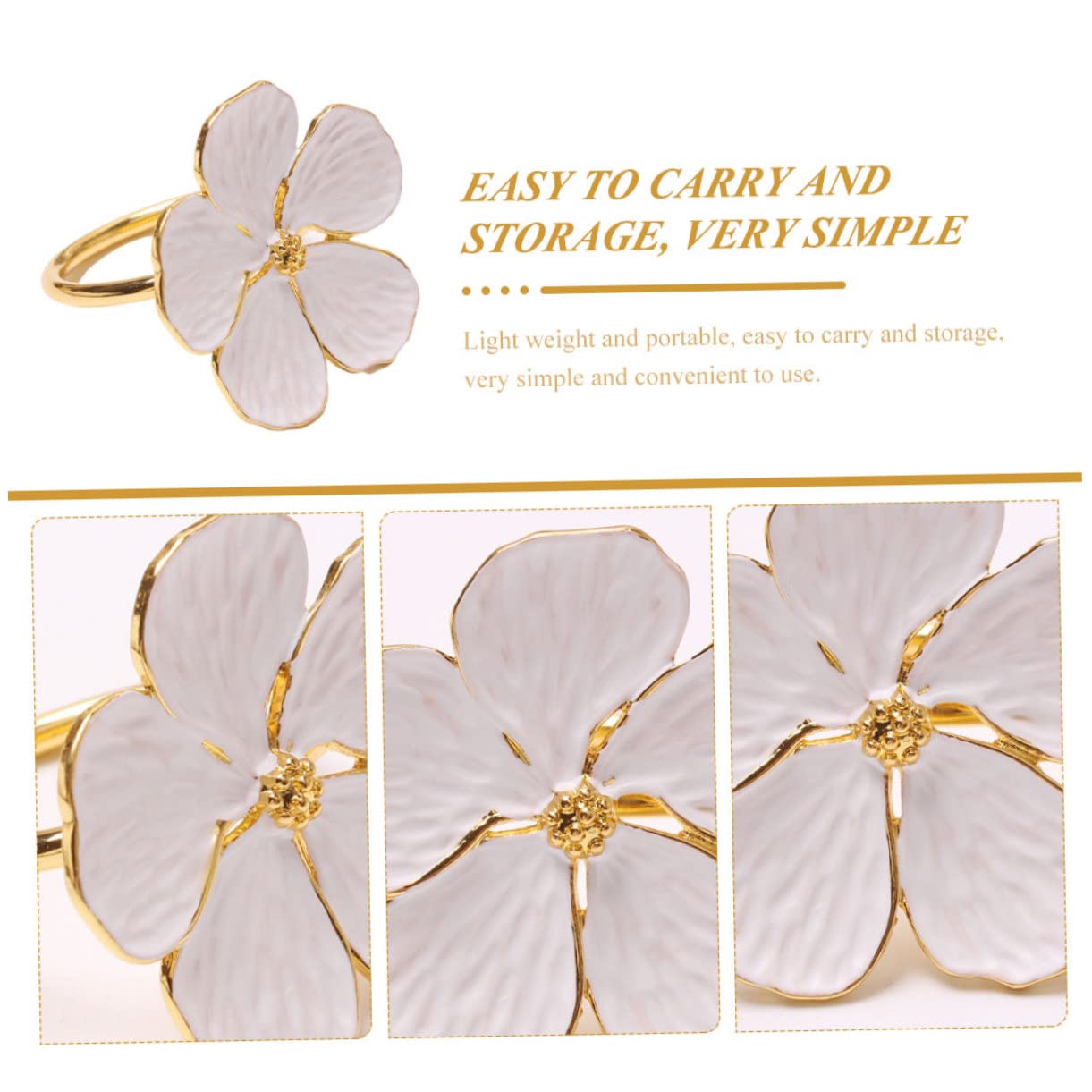18piezas Anillos para Servilletas De Flor Decorativos Adornos para Bodas y Eventos Elegantes Accesorios De Mesa para Restaurante y Hogar
