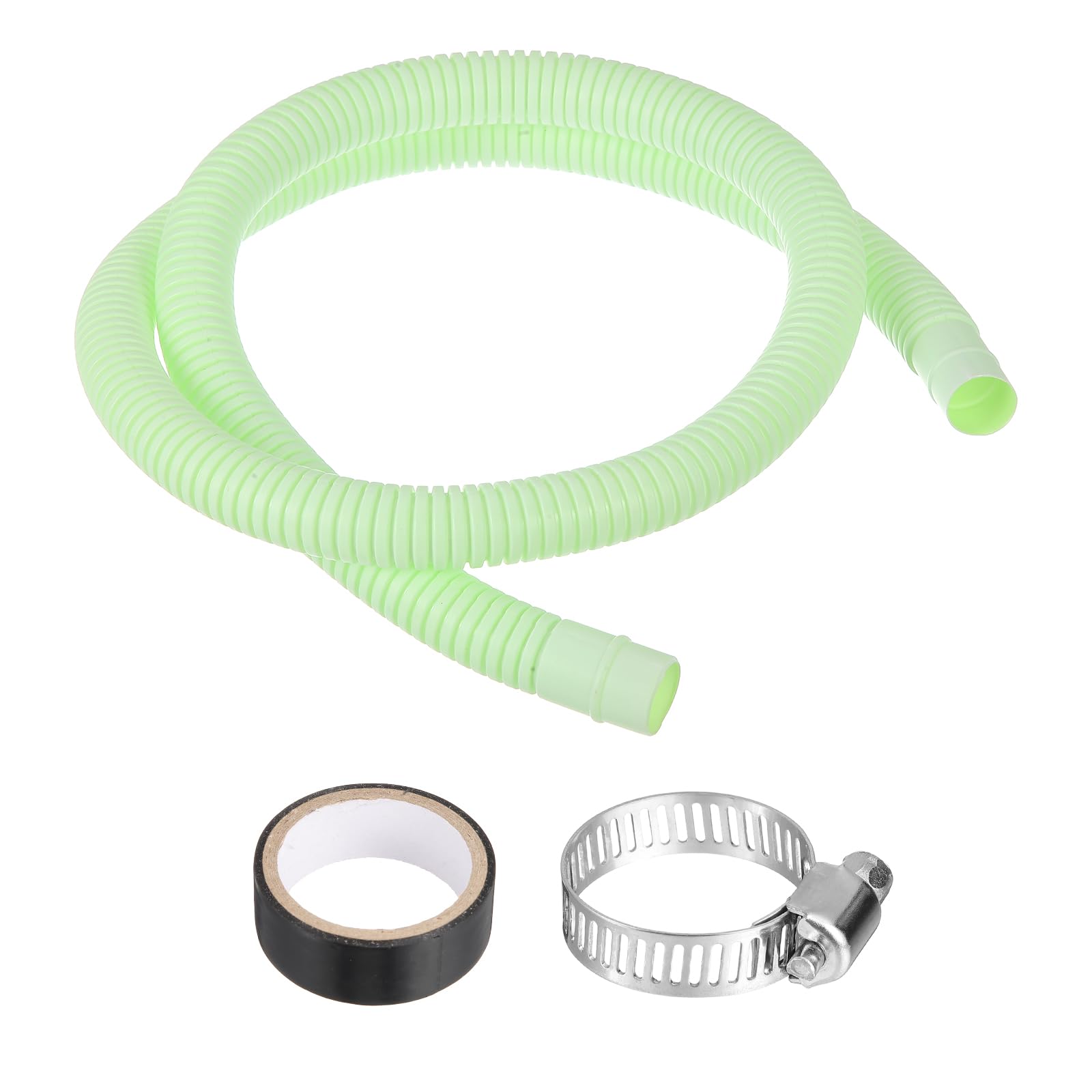 sourcing map Mini Split Drain Hose Kit (3.3 ft / 1 M) - Universal Flexible AC Drain Hose Plastic Water Tubing Accessories Extender for Household or Industry, Green