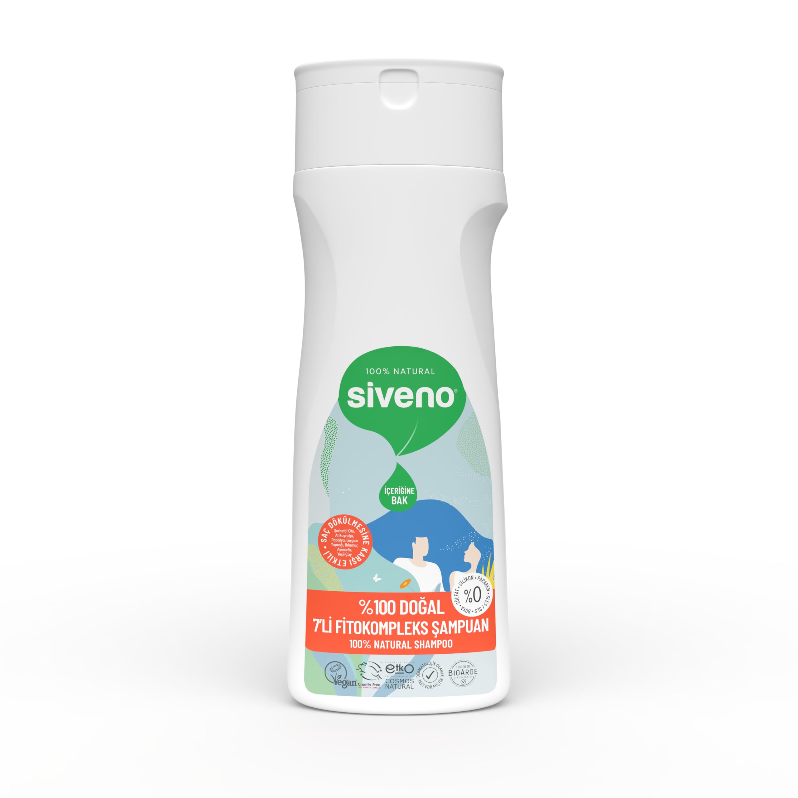 Siveno%100 Doğal Fitokompleks Şampuan 7 Değerli Bitki Yoğun Dökülme Karşıtı Besleyici Dolgunlaştırıcı 300 ml