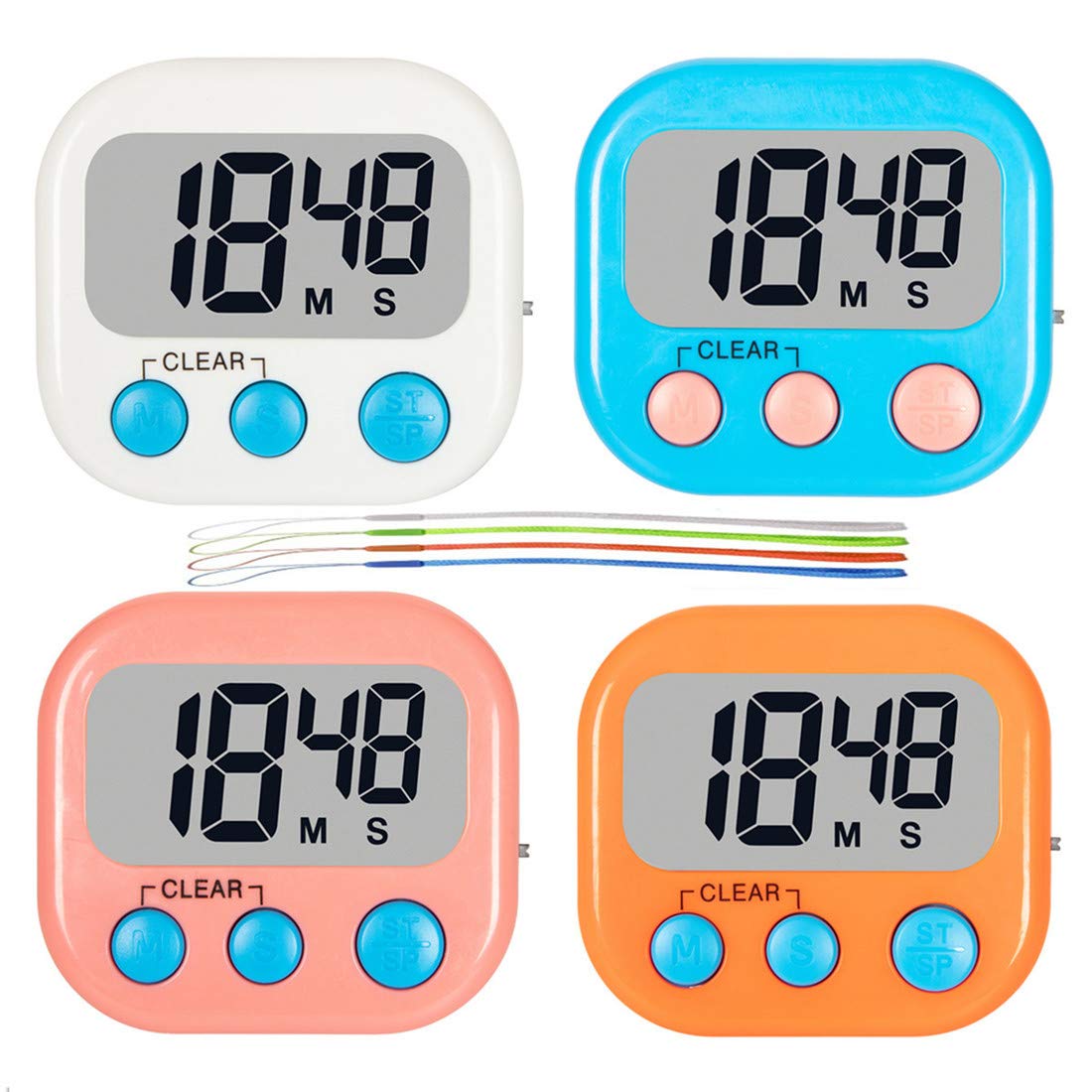 Digital Kitchen Timer, 4 Pack Classroom Timers for Teachers Kids