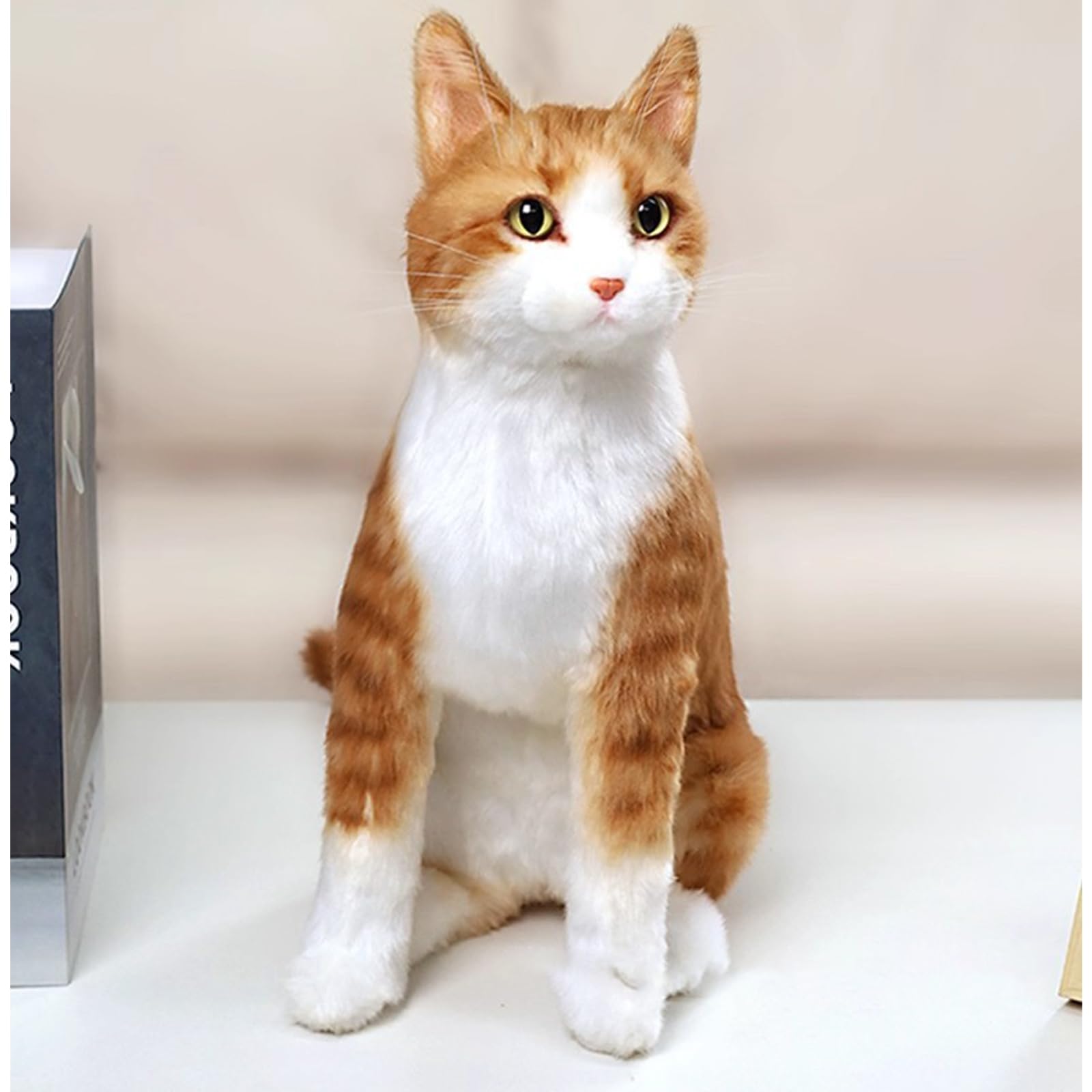 Orange Katze Kuscheltier, H38*B22cm Weich Klein Plüschtier, Katzen Stofftier Plüsch Plüschtiere, Geschenk für Jungen Mädchen (Vermögensgewinnung)