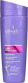 Elisafer, Shampoo, Para cabelos Naturais ou Alisados, Liss, Extend pro, 250ml