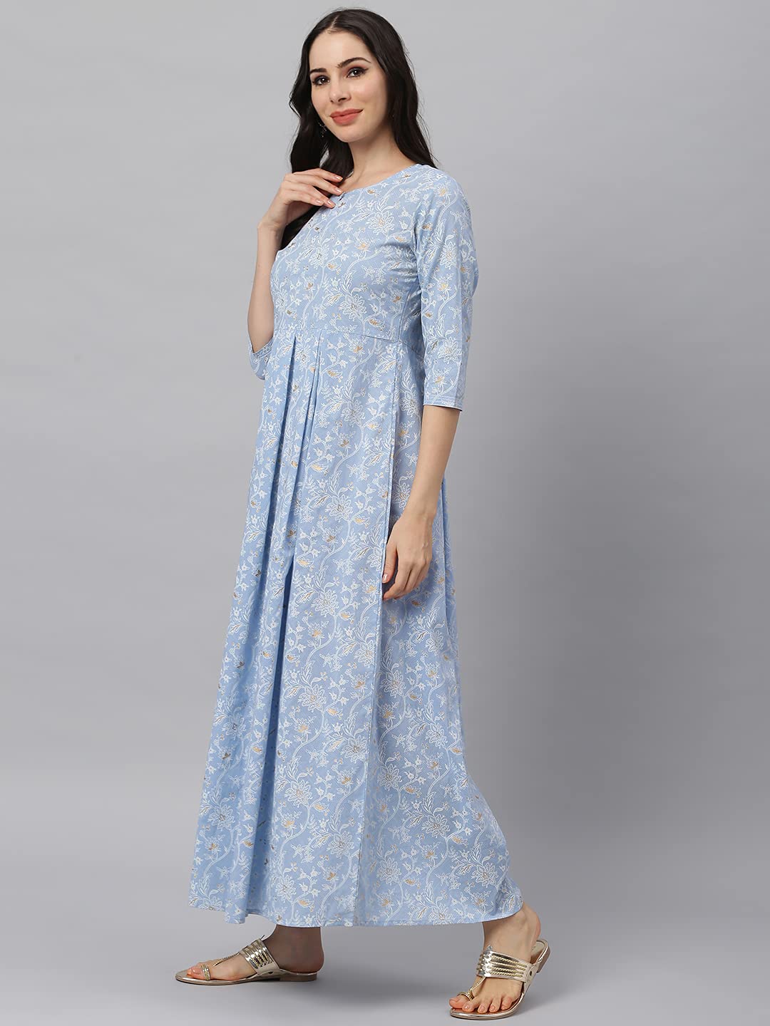 Idalia Mustard And Sage Green Cotton Kurta Set For Women