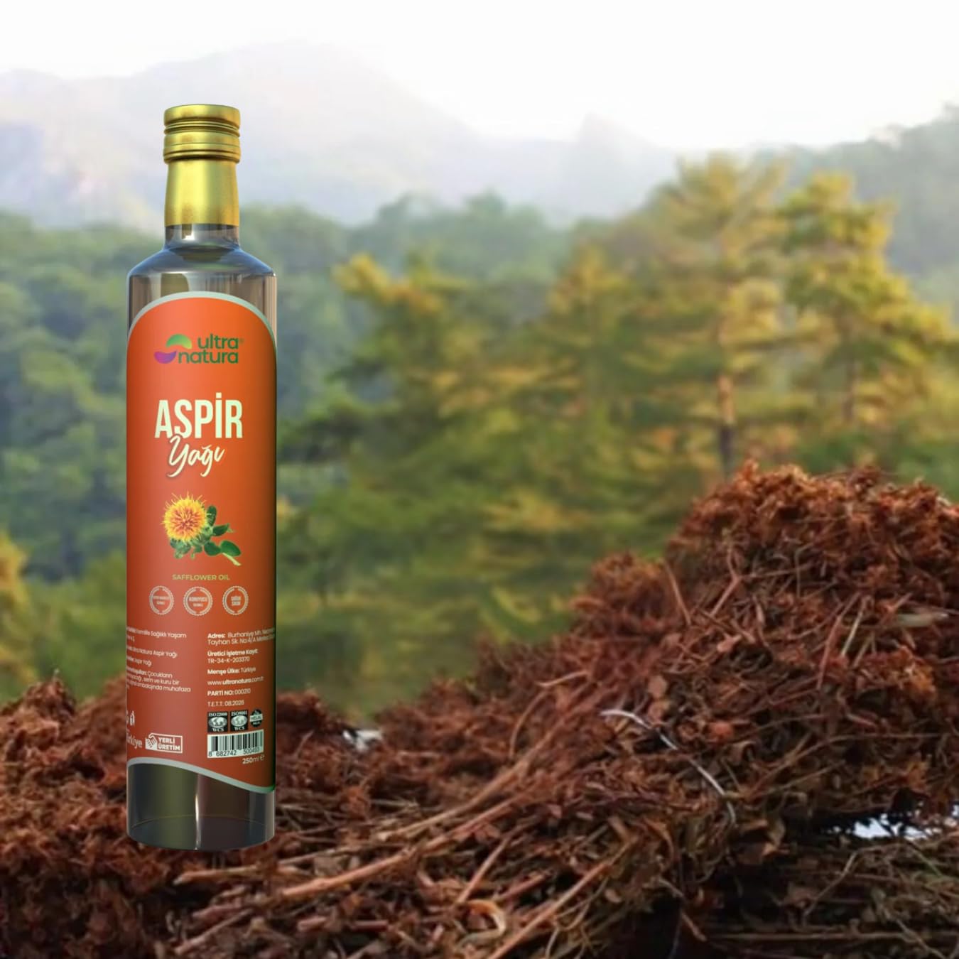 Cold Pressed Safflower Oil, 100% Natural, High Vitamin E, 8.45 fl oz (250 ml) - Pack of 2