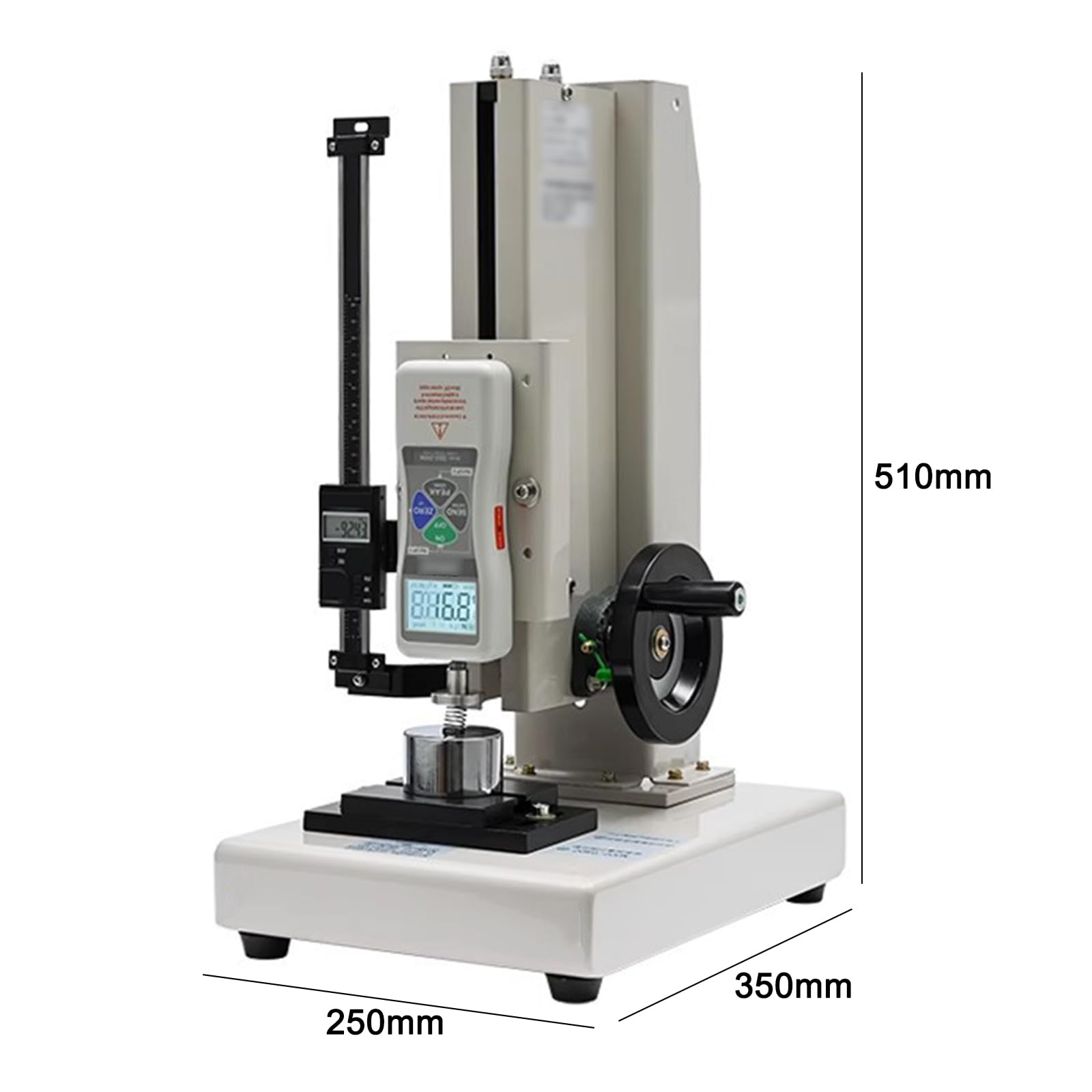 Manueller Push-Pull-Prüfstand, 500N Digitales Push-Pull-Messgerät, Radbetrieben, Hub 200 Mm, Mit Digitalem Lineal, USB-Datenausgang, Für Laborspannungstests