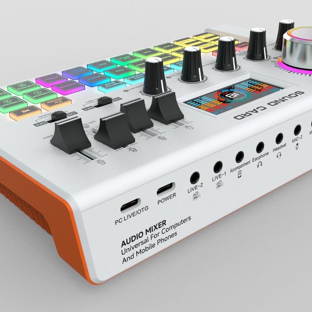Tarjeta de Sonido Externa Mezcladora de Audio para Transmisión en de Música.