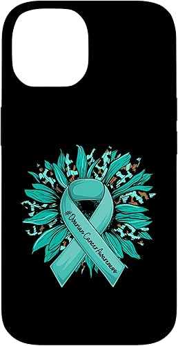 Miniatura 4 de Funda para concientización sobre el cáncer de ovario con cinta verde azulado y leopardo para iPhone 12 Pro Max