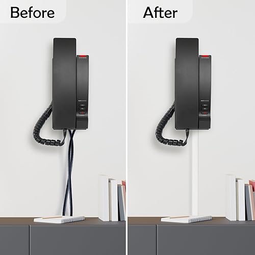 Miniatura 5 de Rubber Bond Protector de cable oculto de cable de TV, resistente y autoadhesivo, cubierta de cable de pared, organizador de cables de perfil bajo,