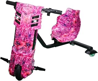 سكوتر كهربائي دريفت للأطفال جولي روجر 36 فولت 3.6 أمبير مع مجموعة أمان، لون أرجواني، موديل BD-030C