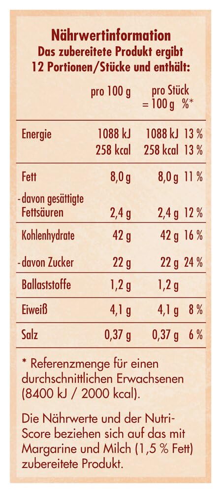 Dr. Oetker Streusel Kuchen, 8 x 485 g, Backmischung für Streuselkuchen mit Kirschen & Puddingcreme, gelingsichere Zubereitung, vegetarisch