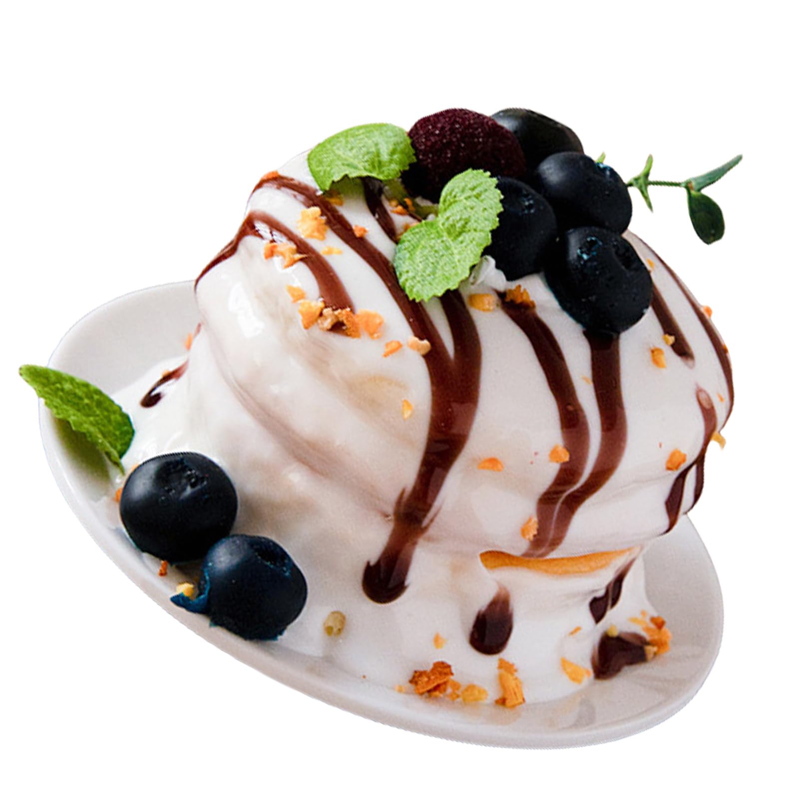 Tsophreniq Realistic Cake Model PU Small Dessert Photography Props Miniature Fuit Themed for Teaching and Home Decoration Bakery Display Model