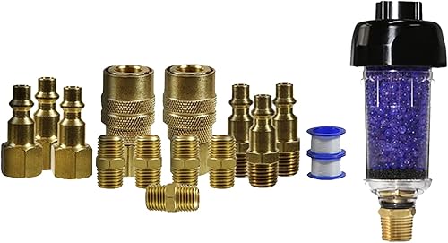 LE LEMATEC ZN312E-Paquete de accesorios de filtro de aire desecante y accesorios de herramientas de aire de 3 pulgadas