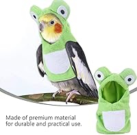 Vista 6 de Sun Conure - Pañal de pájaro con capucha con forma de rana, accesorio para fotos de cosplay para loros, grises africanos, periquitos y cacatúas