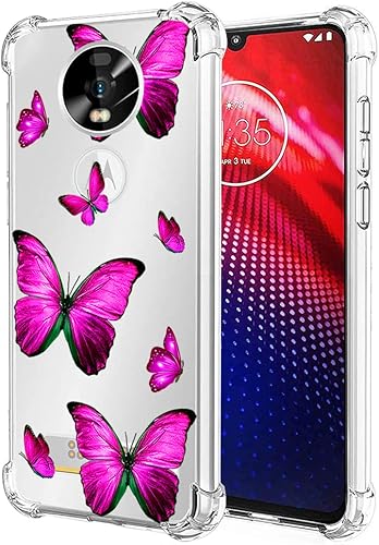 Miniatura 15 de Funda para Moto Z4, transparente flexible parachoques TPU suave goma silicona cubierta teléfono caso para Motorola Moto Z4 mariposa