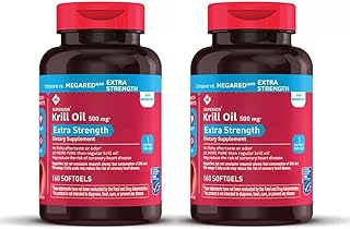 Member's Mark Extra Strength Omega-3 Krill Oil Softgels, 500mg (2 Bottles (320 softgels))