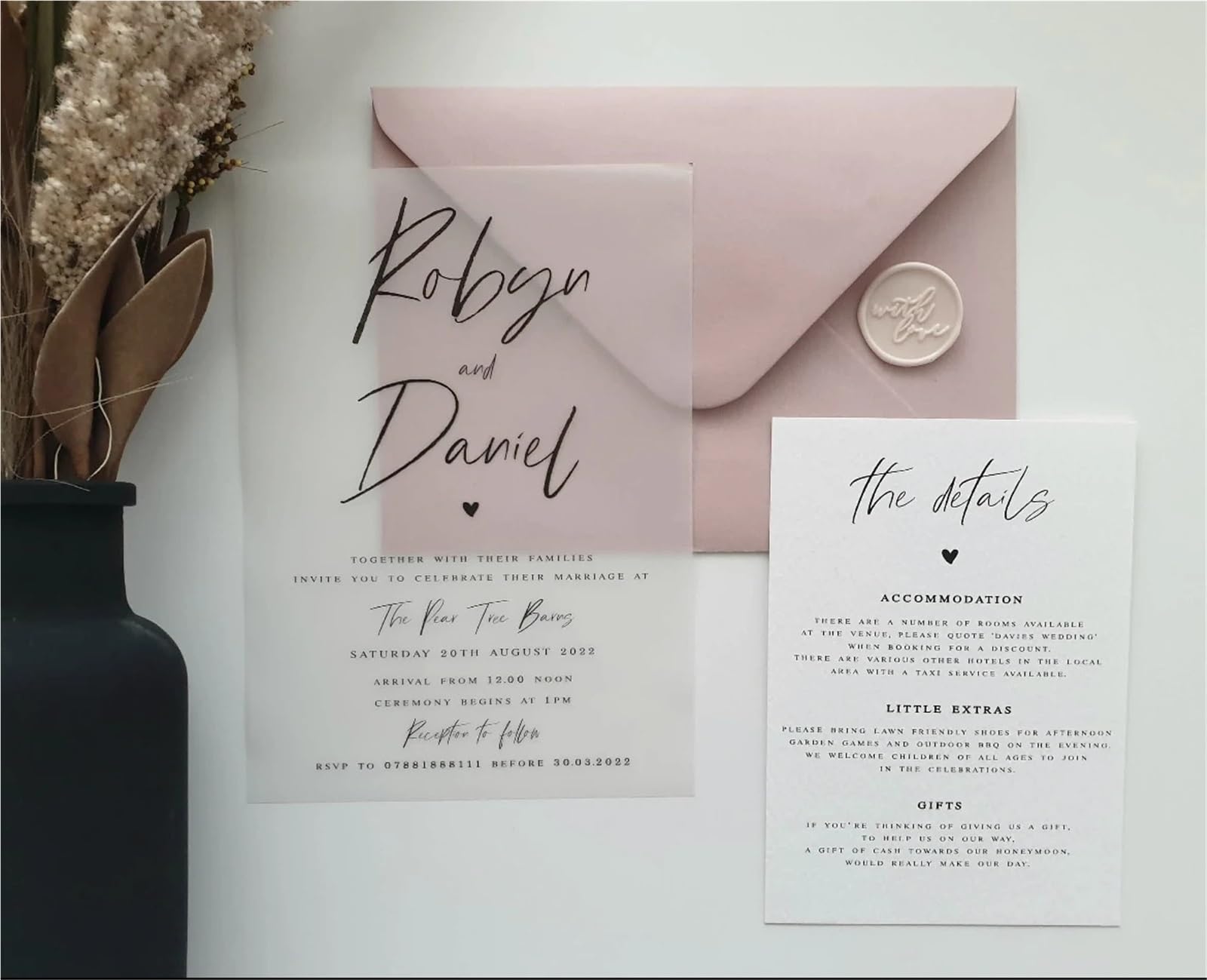 50 pezzi di inviti piegati, decorazioni for matrimoni, buste in carta velina, eleganti biglietti d'invito Per Decoration