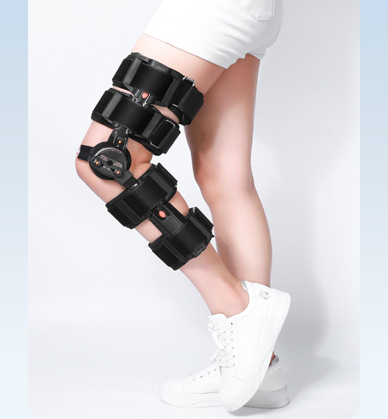Rodillera con Bisagras Inmovilizador De Rodilla Postoperatorio Ajustable, Estabilizador De Ortesis, Inmovilizador De Rodilla para Desgarro De Menisco, Artritis, Osteoartritis