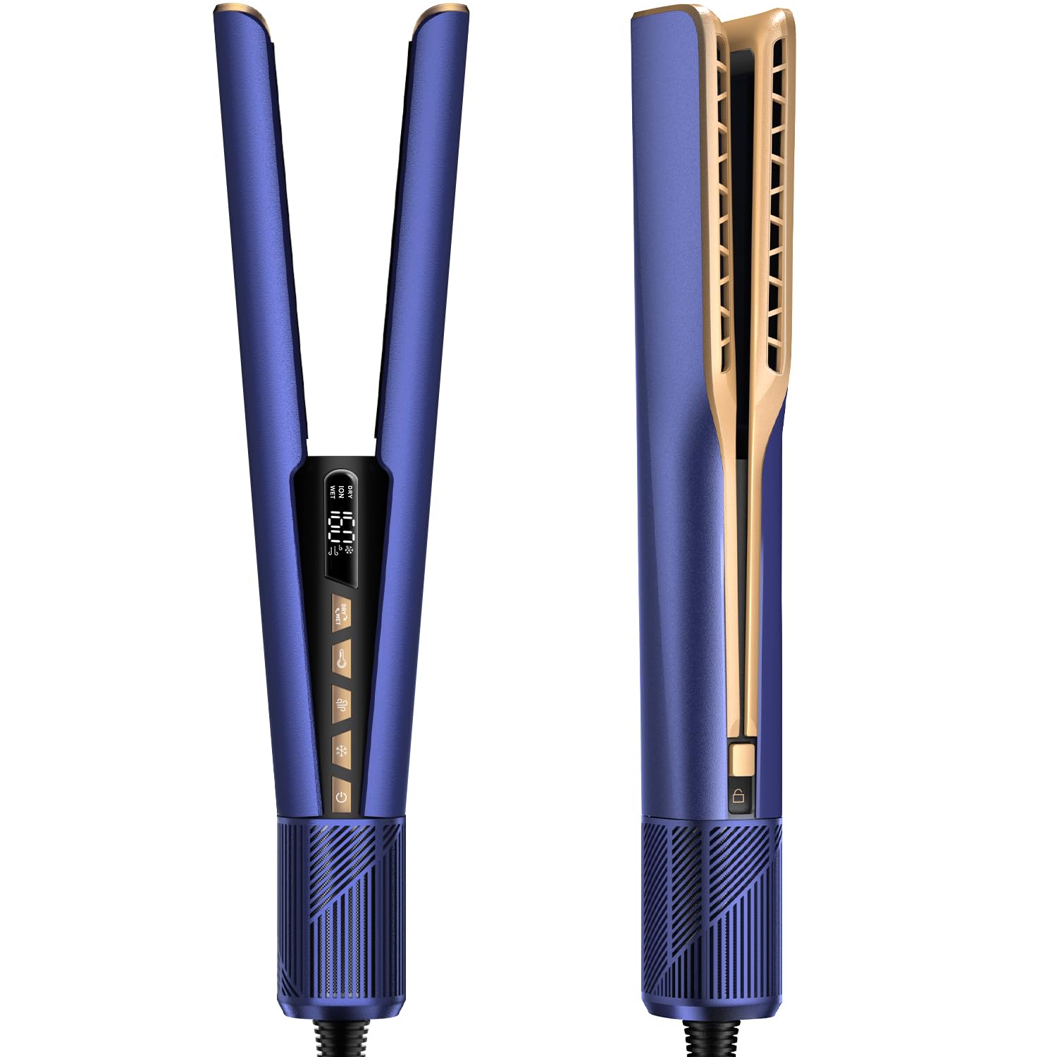 BESTOPE PRO Air Haarglätter 2 in 1, Airstraight Glätteisen, Nass-zu-Trocken | 110.000 U/min | 4 Temperaturstufen bis 160 °C | 3 Luftstromstufen | Kaltluftmodus | 200 Mio. negative Ionen für weniger Frizz