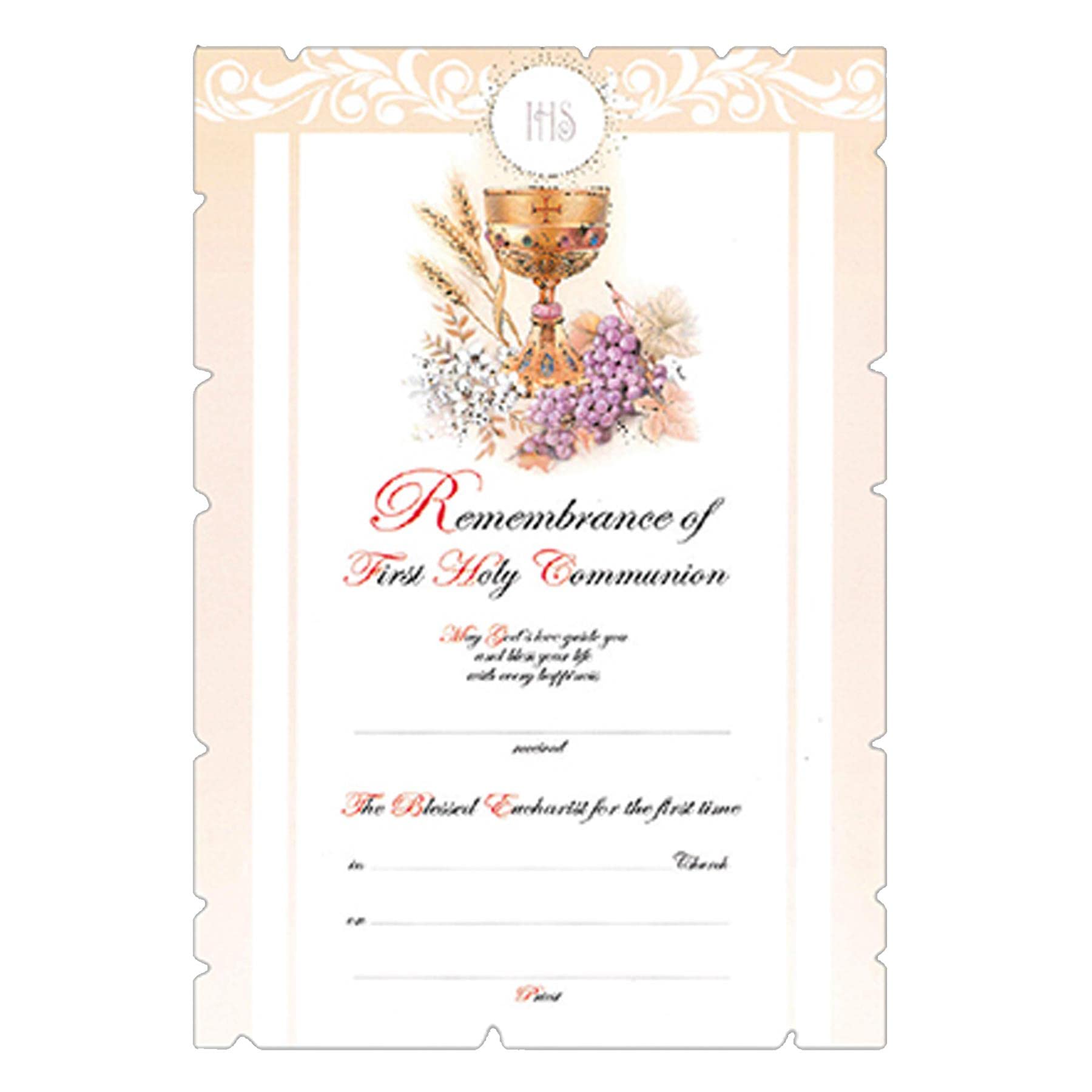 Widdle Gifts Multicolour Remembrance Of First 1St Holy Communion Certificate C5805 0514