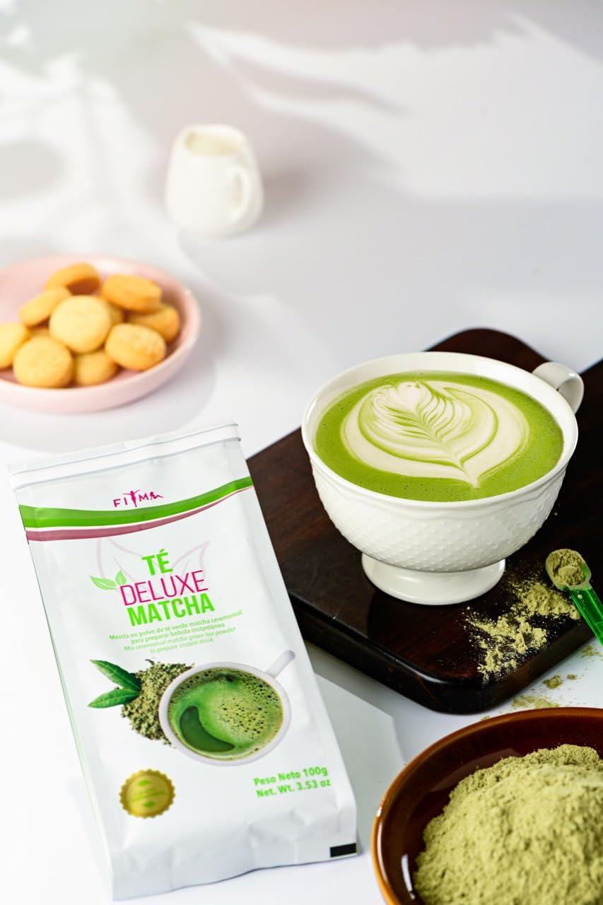 T Deluxe Ceremonial Grade Matcha Tea with Zesty Lemon Ginger Premium Japanese Instant Powder Blend Sweetened with Stevia — view 6