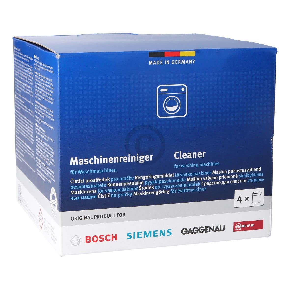 Limpiador de lavadora Bosch compatible con Siemens 00311929 4 x 200 g