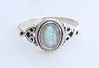 Vista 7 de Labradorite Stone Ring 925 Sterling Silver Statement Ring For Women Handmade Rings Gemstone Christmas Promise Ring Size US 6 Gift For Her