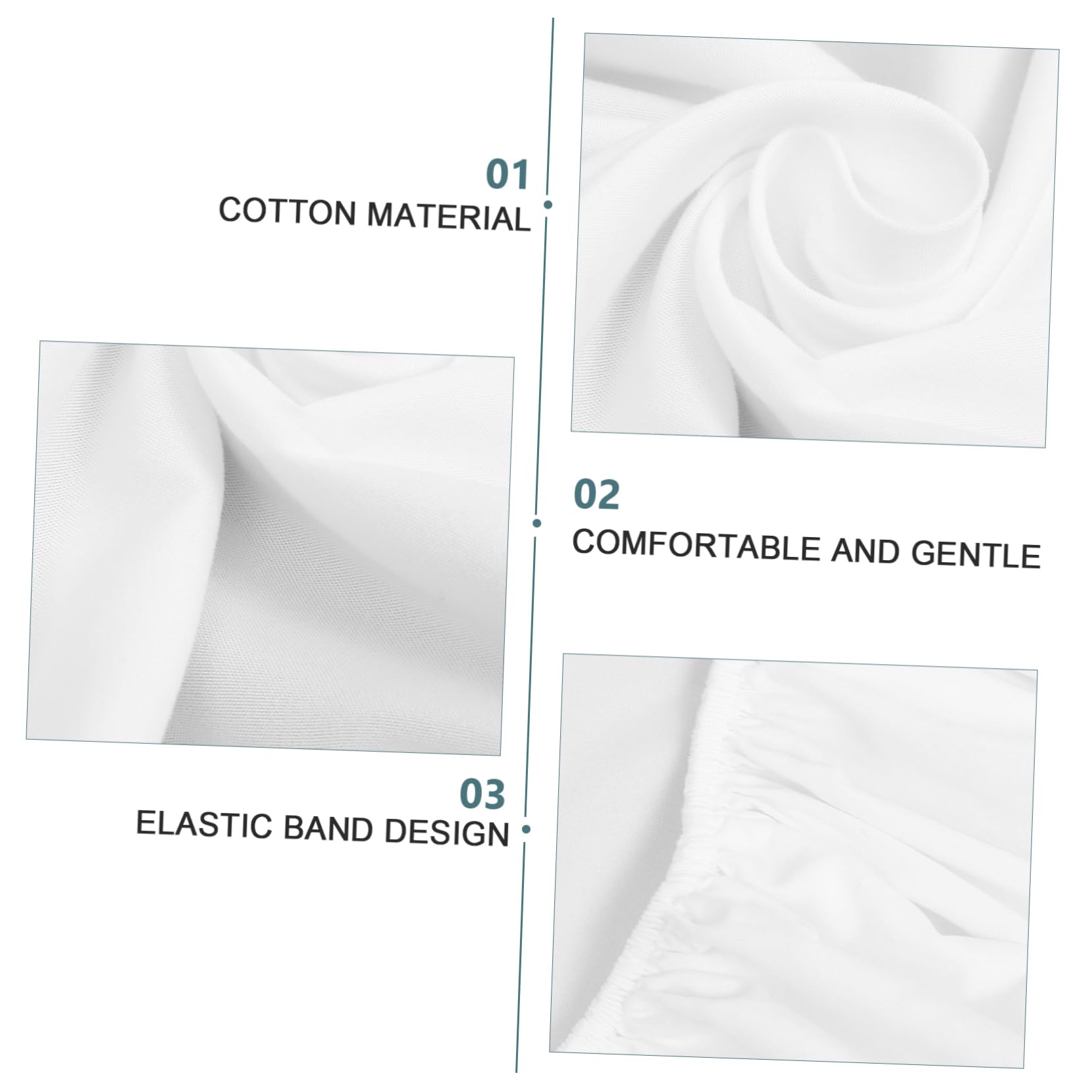 SOLUSTRE Proteggere Materasso Morbido e Traspirante Bianco in Cotone Bordo Elasticizzato in Casa e Hotel