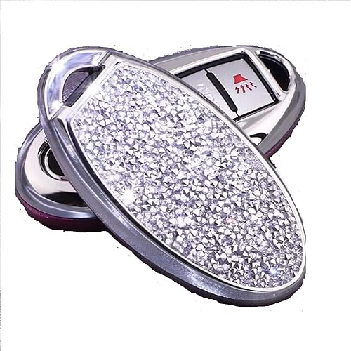 Royalfox (TM) 3 4 5 6 botones 3D Bling entrada remoto inteligente llavero funda funda para Infiniti Nissan Murano Pathfinder Titan Maxima Lannia