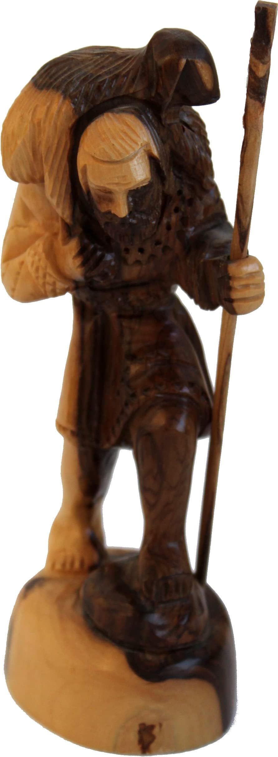 Olive Wood The Good Shepherd Statue