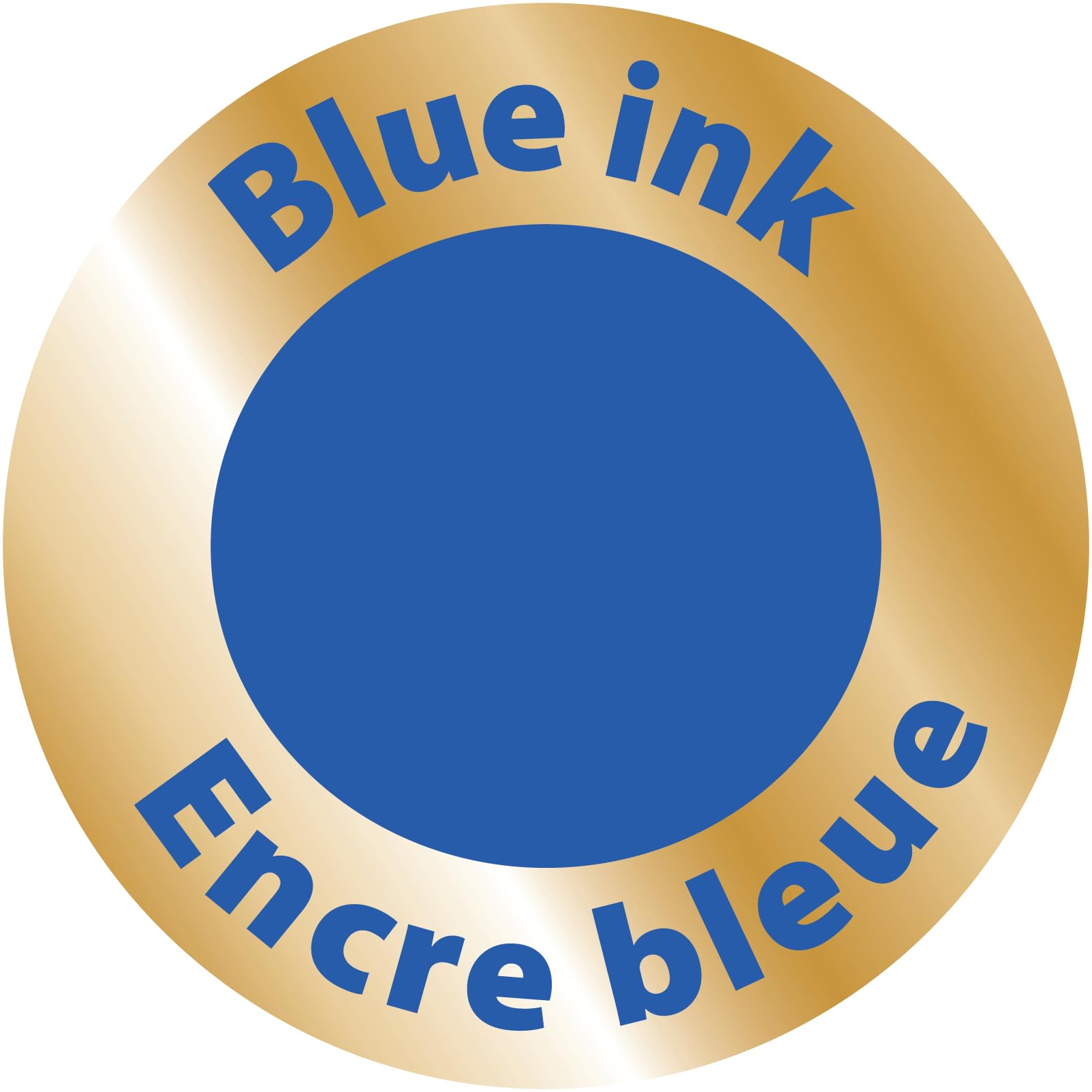 BIC Cristal Original Shine - Stylo-Bille Pointe Moyenne (1,0 mm) Corps Doré - Écriture Fluide et Élégante à Encre Bleue, Boîte de 20