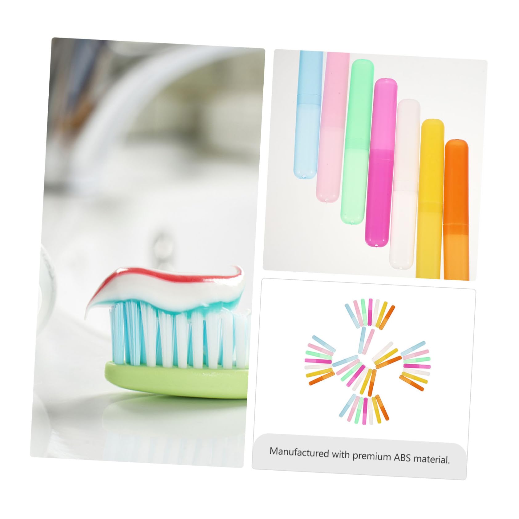 BESTYASH 40 Pezzi Custodia Per Spazzolini Da Denti in Resistente Organizer Portatile Per Dentifricio e Pettine Design Semplice e Brillante Leggero e Compatto Facile Da Aprire e Chiudere