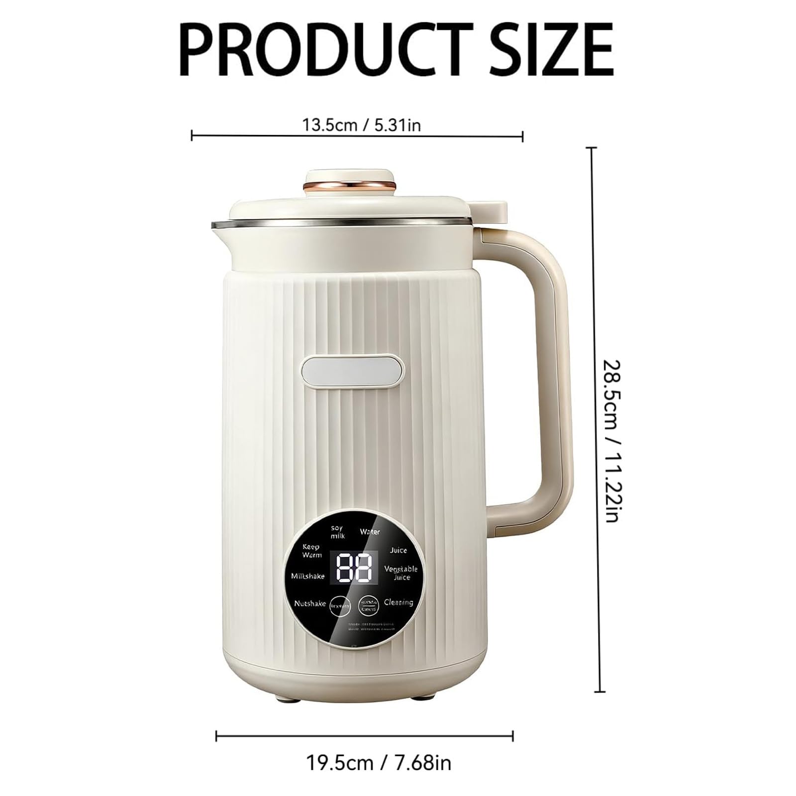 Ekspres do mleka sojowego, ekspres do mleka orzechowego o pojemności 1200 ml, wyświetlacz LED, 12-godzinny timer, 8 funkcji, system cięcia z 10 ostrzami ze stali nierdzewnej, model kuchni domow green