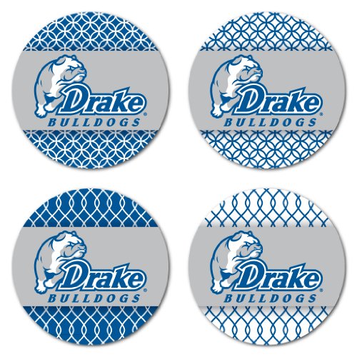 VictoryStore Coasters - Drake University Coaster Set, Patterned Design, Set of 4