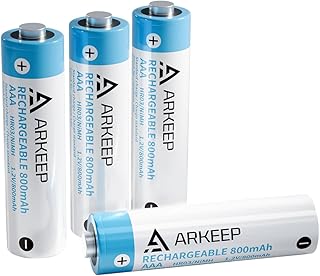 800mAh High Capacity Precharged Ni-MH AAA Rechargeable Batteries 4 Counts
