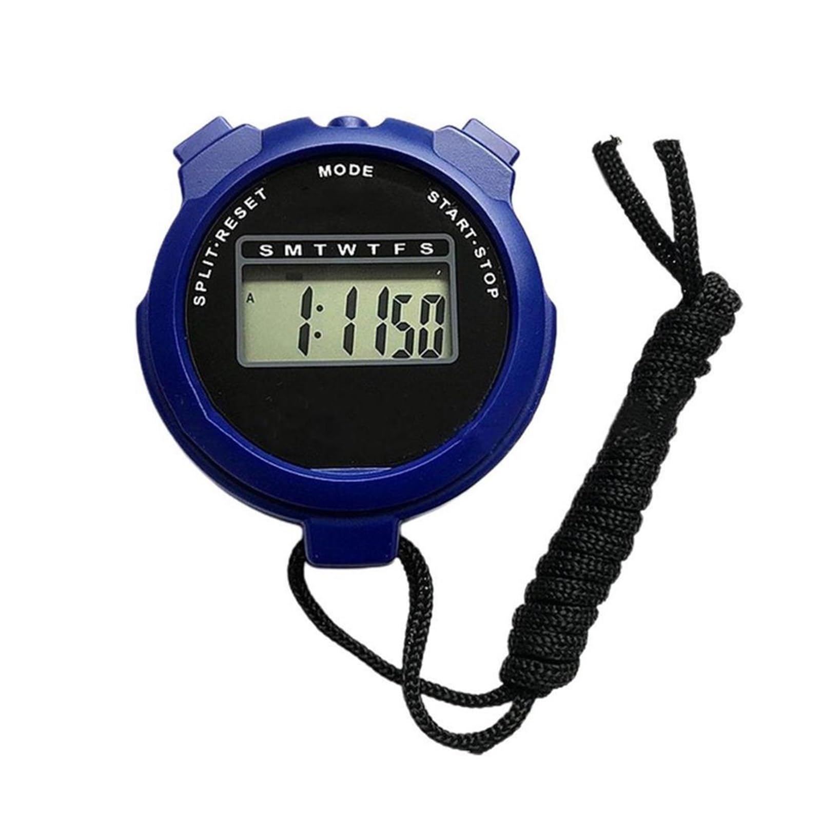 Digital Sport Stopwatch Running Timer Compact Timing Device Sports Chronograph Devices Precision Timing(Blue)