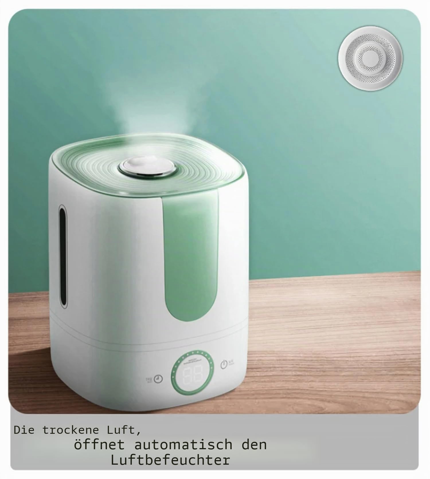 Smart Luftqualitätsmonitor: WLAN-Innenluftqualitätsmesser erkennt CH2O, CO2, VOC, Temperatur und Luftfeuchtigkeit, App-Steuerung, Thermometer-Feuchtigkeitsmonitor für Smart-Home-Automatisierung